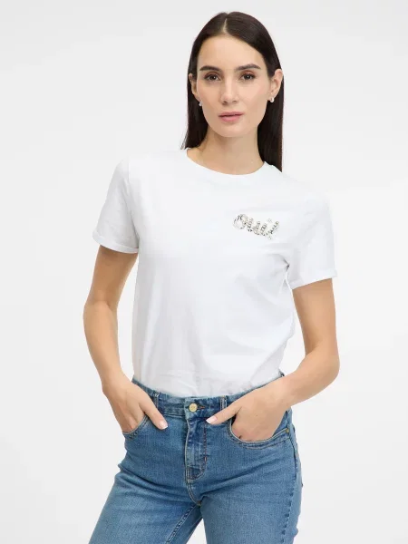 Tricou Orsay scurt alb