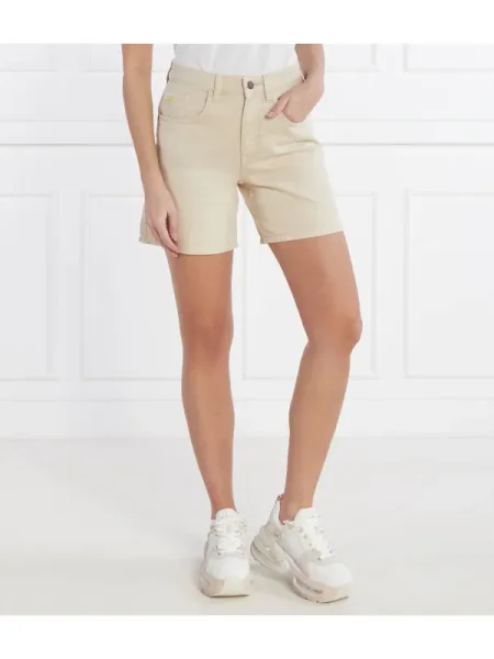 Pantaloni scurți din denim Desigual bej