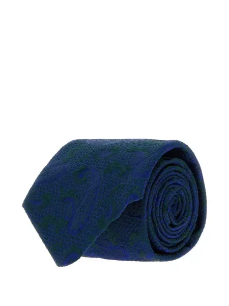 Cravată Brioni cu model paisley verde