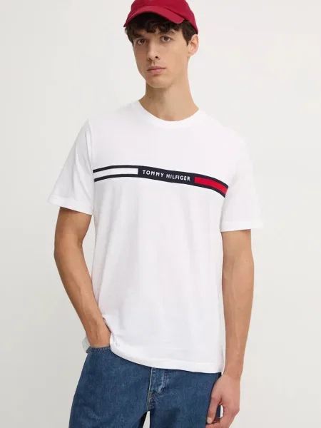 Tommy Hilfiger tričko pánske biela