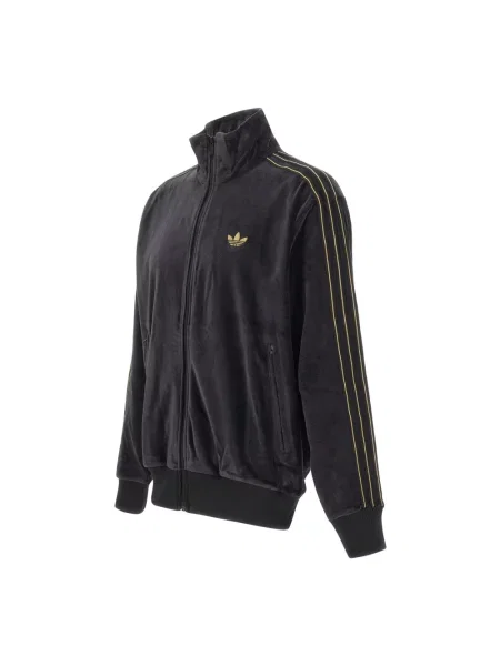 Welurowa bluza sportowa Adidas czarna