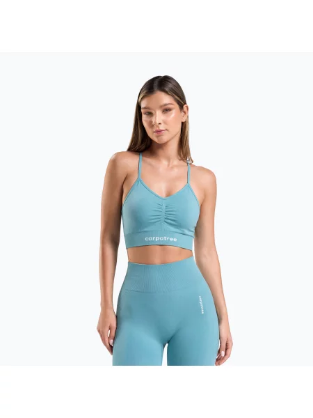 Biustonosz treningowy Carpatree Allure Seamless milky blue niebieski