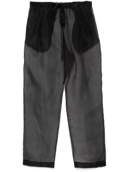 Pantaloni Khaite de mătase negru