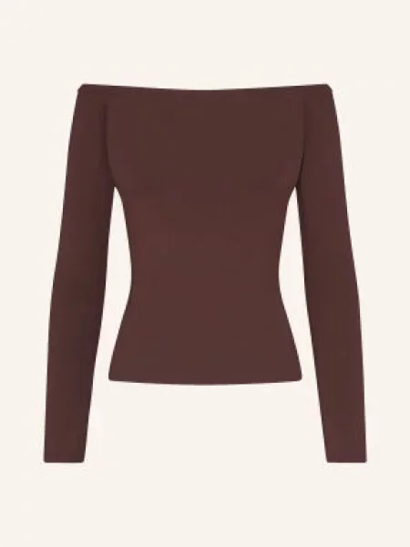 Skims Pohodlné Domácí Tričko Smooth Layers cocoa