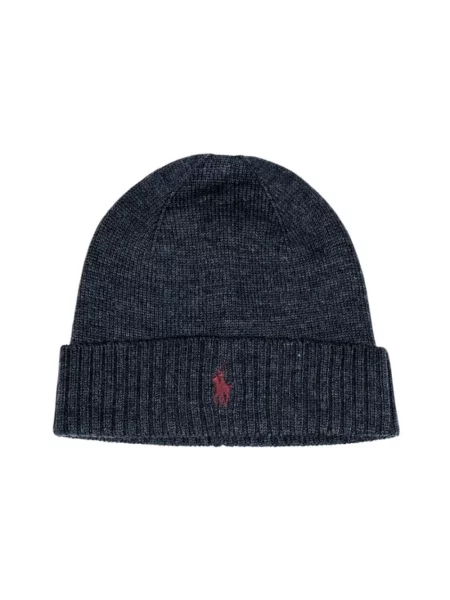 Czapka Ralph Lauren wełniana szara