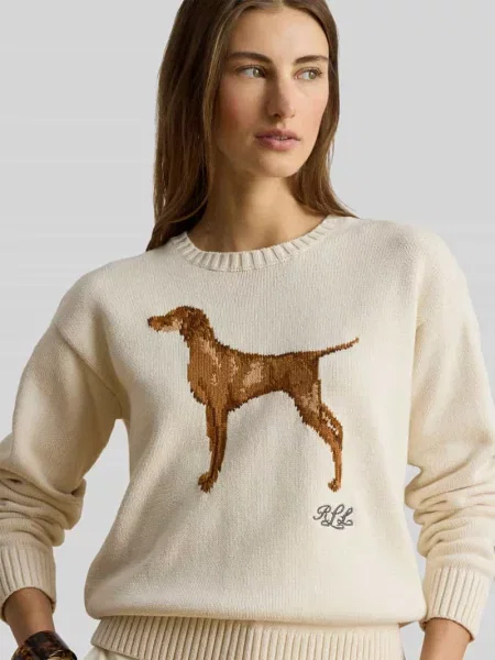 Sweter w kroju regular fit z czystej bawełny Lauren Ralph Lauren
