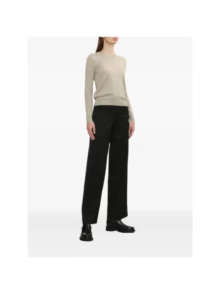 Sweter Mm6 Maison Margiela wełniany z łatami szary