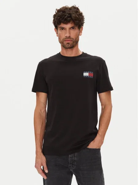 Tommy Jeans Tričko námornícka modrá / brusnicová / čierna biela