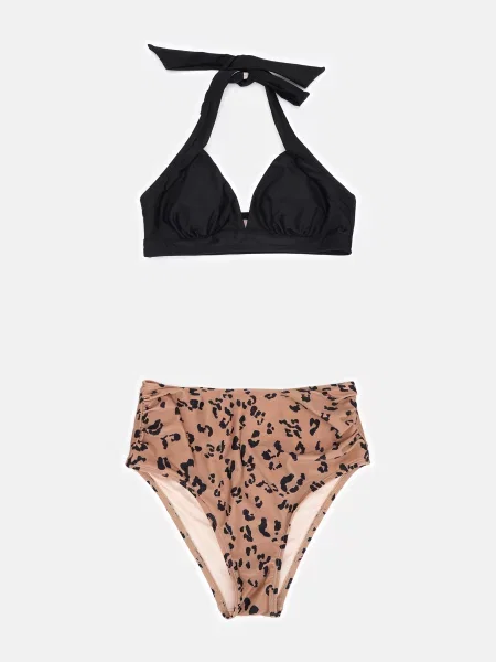 Купальник Cupshe чорний/бежевий чорний