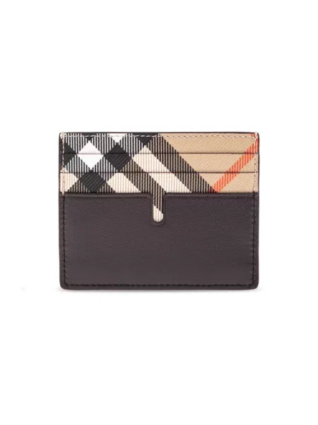 Portfel Burberry skórzany w kratę brązowy