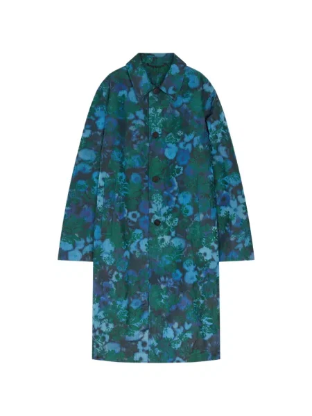 Palton Dries Van Noten din jacard albastru
