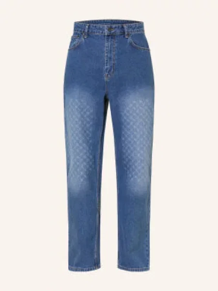 Jeans Daily Paper Faded Monogram Amba Jeans Mid Blue M modré
