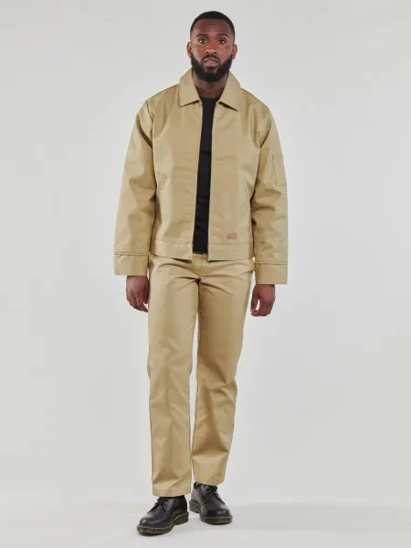 Jednobarevné business kalhoty Dickies béžové