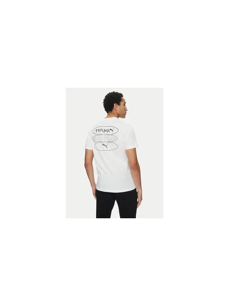 Puma Póló Graphics 3 Circles Regular Fit fehér