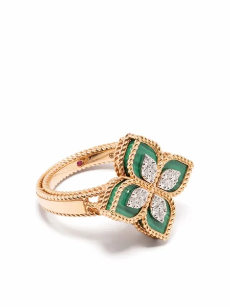 Inel Roberto Coin cu model floral roz