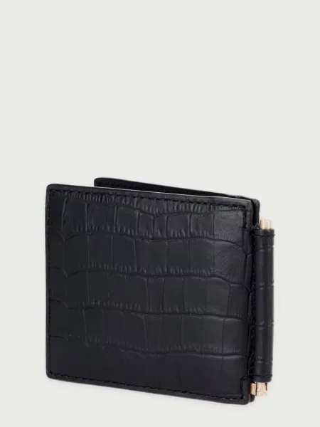 Tommy Hilfiger denarnica usnjena črna