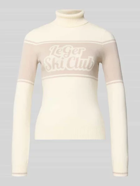 Golf o kroju regular fit z mieszanki model ‘Elna’ Leger By Lena Gercke czarny