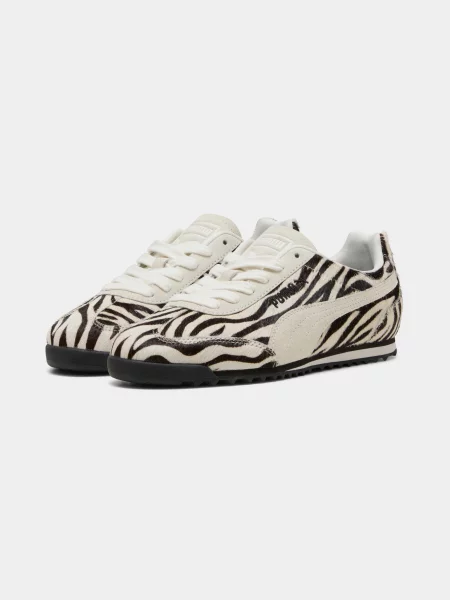 Кроссовки Puma с принтом зебра черные