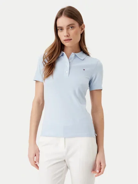 Tommy Hilfiger koszulka polo Kobiety jednolity M niebieski