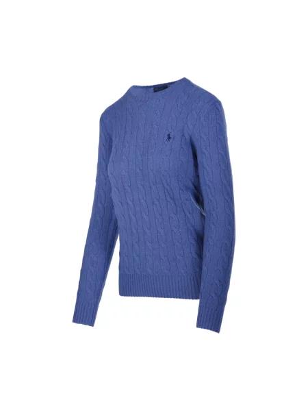 Polo Ralph Lauren sweter z dodatkiem kaszmiru niebieski