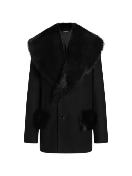Palton Dolce & Gabbana de lână negru