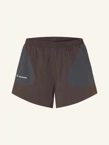 Adidas Bežecké Šortky 2 V 1 Hermanos Koumori tmavě hnědá / tmavě šedá