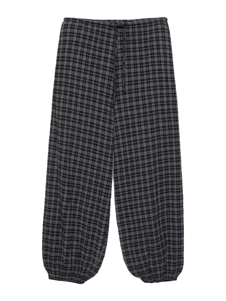 Pull&Bear Pantaloni gri închis negru