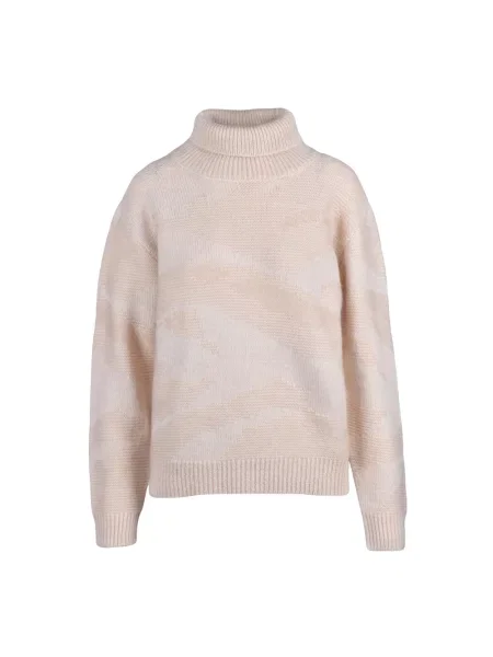 Sweter z golfem Add wełniany beżowy