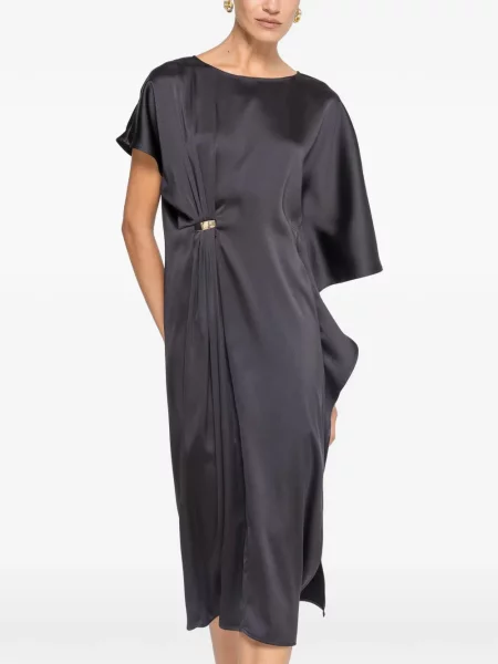 Rochie midi Nissa din satin negru