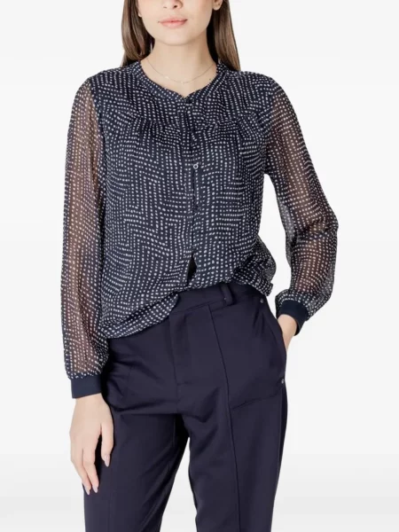 Bluză Street One cu imagine cu imprimeu geometric streetstyle albastru