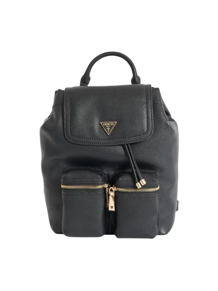 Plecak GUESS Manhattan II Flap Backpack Black Universal czarny