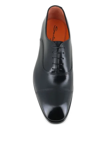 Oxford Santoni din piele negru