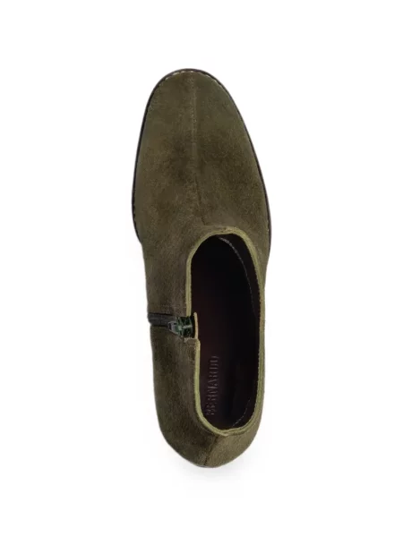 Cizme scurte Bernardo din piele de căprioară cu platformă verde