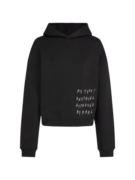 Hanorac cu glugă Karl Lagerfeld Jeans negru