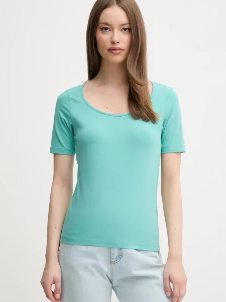 Тениска United Colors of Benetton дамска тюркоазено