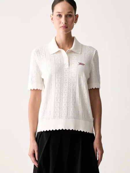 Tricou polo Tommy Jeans bej