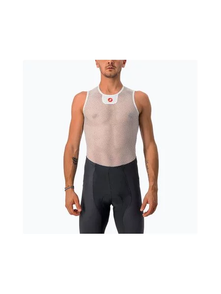 Спортивная футболка Castelli без рукавов с сеткой белая