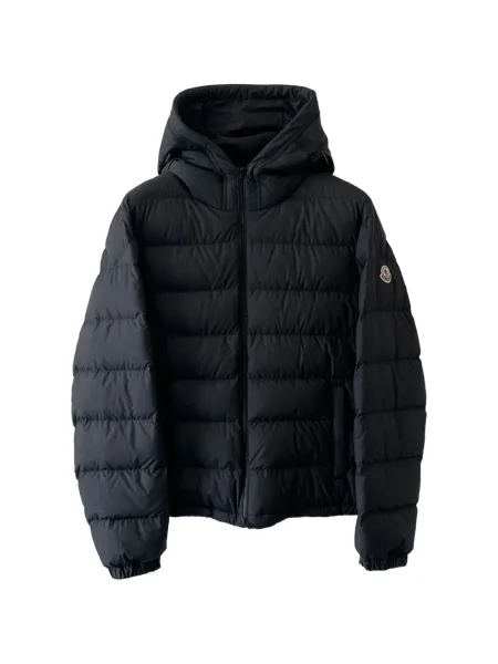 Palton Moncler cu glugă negru