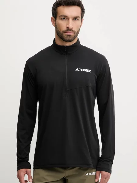 Sportovní tričko s dlouhým rukávem adidas TERREX Multi Half-Zip s potiskem černá