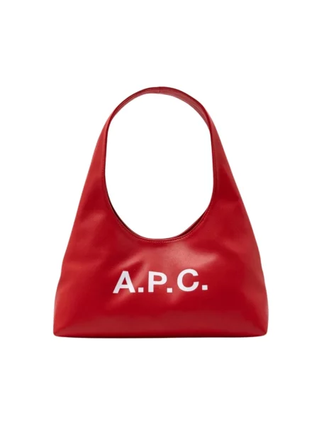 Torebka hobo A.p.c. skórzana czerwona