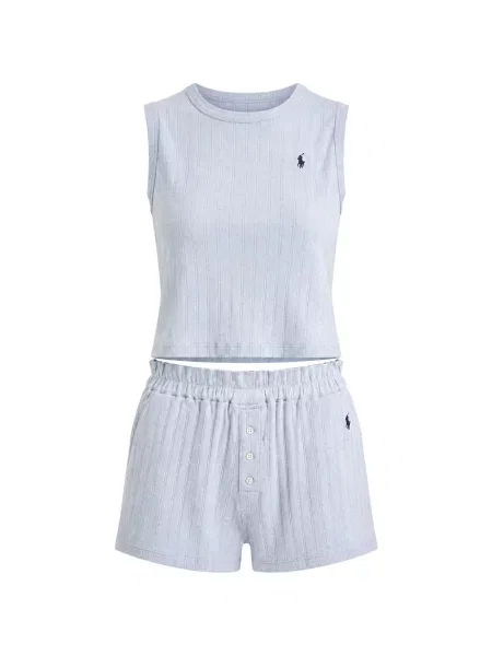 Decupat pijamale Polo Ralph Lauren cu imagine tricotate galben