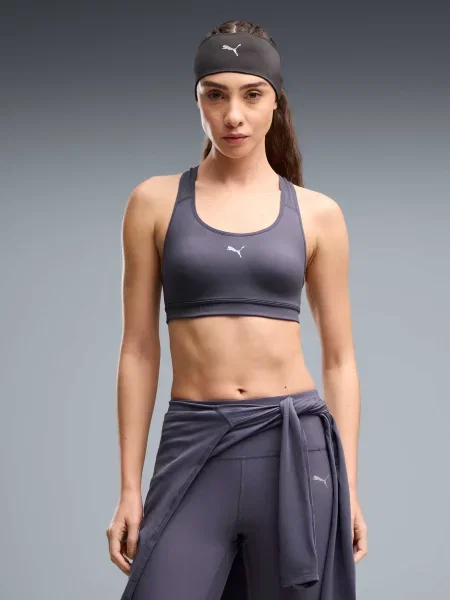 Спортивный топ Puma для бега серый