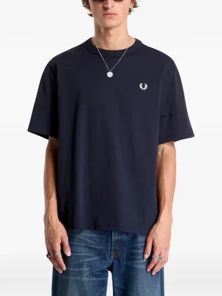 Tricou Fred Perry cu imagine albastru