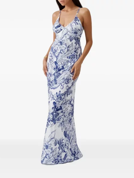 Rochie maxi Melissa Odabash cu model floral cu imagine alb
