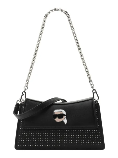 Geanta de piele Karl Lagerfeld K/Ikonik din piele negru