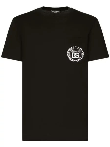 Tricou Dolce & Gabbana cu broderie negru