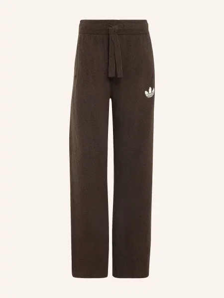 Adidas Originals Pletené Kalhoty Essentials Knit hnědá