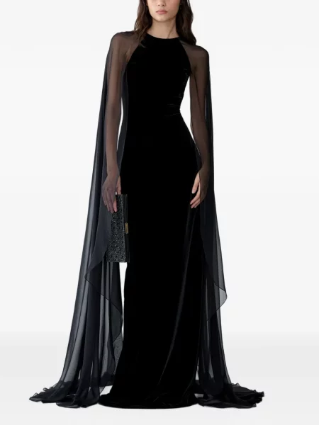 Maksi haljina Carolina Herrera crna