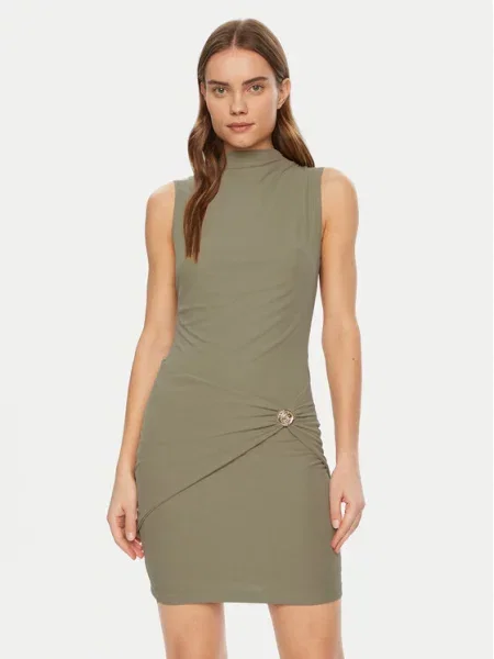 Φόρεμα υφασμάτινο Guess πράσινο