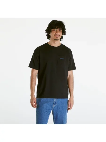 Tričko Patagonia Boardshort Logo Pocket Responsibili ink black černé